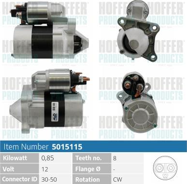 Hoffer H5015115 - Starter autospares.lv