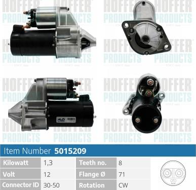 Hoffer H5015209 - Starter autospares.lv