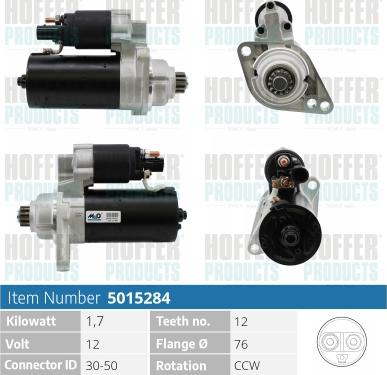 Hoffer H5015284 - Starter autospares.lv