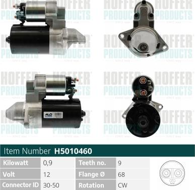 Hoffer H5010460 - Starter autospares.lv