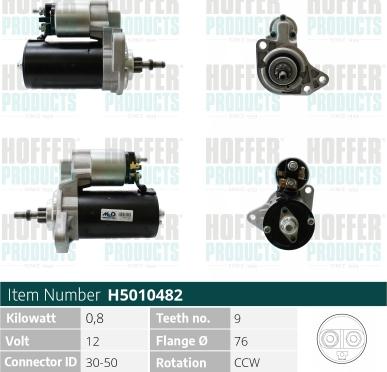 Hoffer H5010482 - Starter autospares.lv