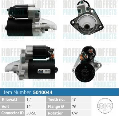 Hoffer H5010044 - Starter autospares.lv