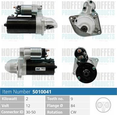 Hoffer H5010041 - Starter autospares.lv