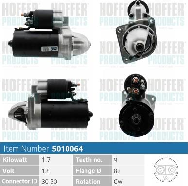 Hoffer H5010064 - Starter autospares.lv