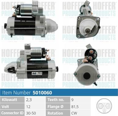 Hoffer H5010060 - Starter autospares.lv