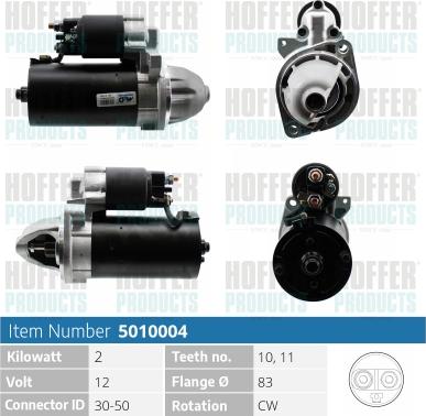 Hoffer H5010004 - Starter autospares.lv