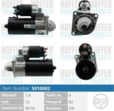 Hoffer H5010002 - Starter autospares.lv