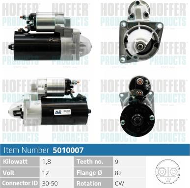 Hoffer H5010007 - Starter autospares.lv