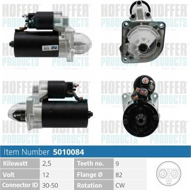 Hoffer H5010084 - Starter autospares.lv