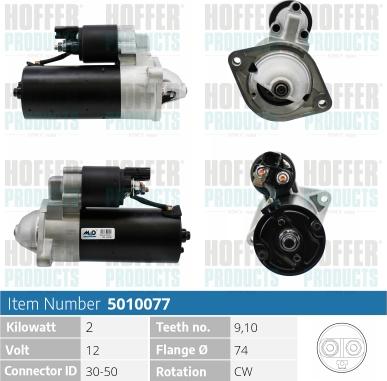 Hoffer H5010077 - Starter autospares.lv