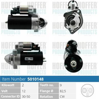 Hoffer H5010148 - Starter autospares.lv