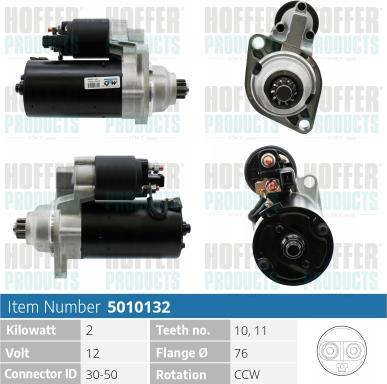 Hoffer H5010132 - Starter autospares.lv