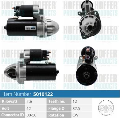 Hoffer H5010122 - Starter autospares.lv