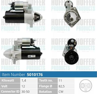 Hoffer H5010176 - Starter autospares.lv