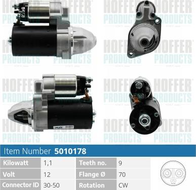 Hoffer H5010178 - Starter autospares.lv