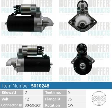 Hoffer H5010248 - Starter autospares.lv