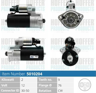 Hoffer H5010204 - Starter autospares.lv