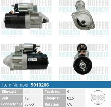 Hoffer H5010206 - Starter autospares.lv