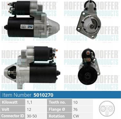 Hoffer H5010270 - Starter autospares.lv