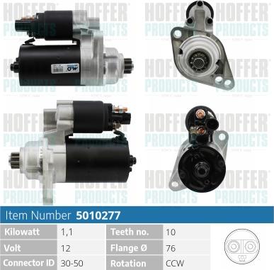 Hoffer H5010277 - Starter autospares.lv