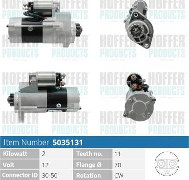 Hoffer H5035131 - Starter autospares.lv