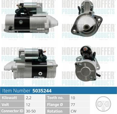 Hoffer H5035244 - Starter autospares.lv