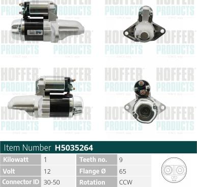 Hoffer H5035264 - Starter autospares.lv