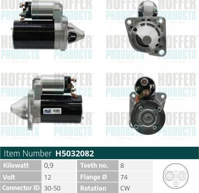 Hoffer H5032082 - Starter autospares.lv