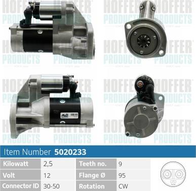 Hoffer H5020233 - Starter autospares.lv