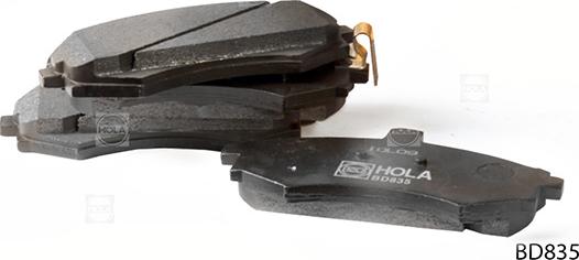 Hola BD835 - Brake Pad Set, disc brake autospares.lv