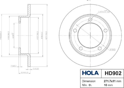 Hola HD902 - Brake Disc autospares.lv