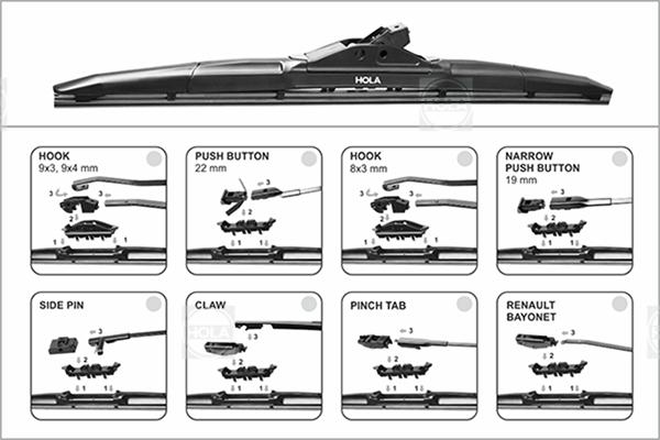 Hola HQ19 - Wiper Blade autospares.lv