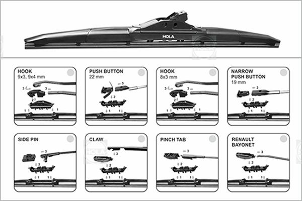 Hola HQ17 - Wiper Blade autospares.lv