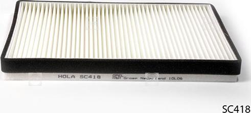 Hola SC418 - Filter, interior air autospares.lv