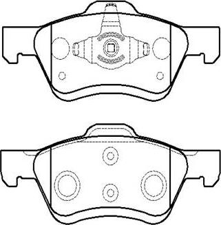 BOSCH BE1047 - Brake Pad Set, disc brake autospares.lv