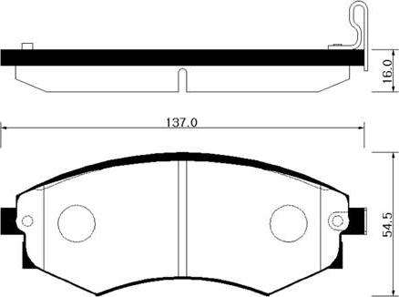 DJ Parts BP1626 - Brake Pad Set, disc brake autospares.lv