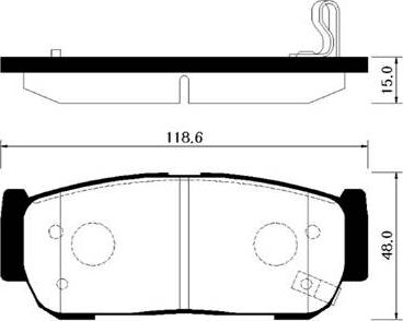 HSB Gold HP4008 - Brake Pad Set, disc brake autospares.lv