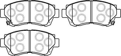 HSB Gold HP5034 - Brake Pad Set, disc brake autospares.lv