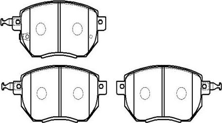 HSB Gold HP5206 - Brake Pad Set, disc brake autospares.lv