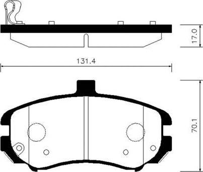 HSB Gold HP0044 - Brake Pad Set, disc brake autospares.lv