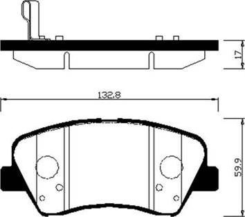 HSB Gold HP0045 - Brake Pad Set, disc brake autospares.lv