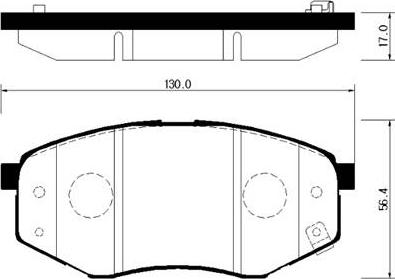 HSB Gold HP0041 - Brake Pad Set, disc brake autospares.lv