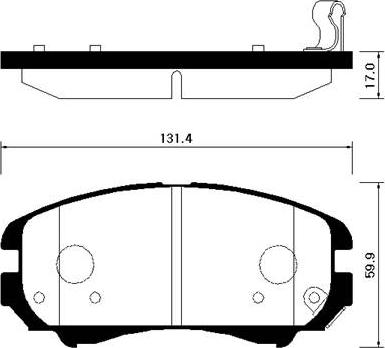 HSB Gold HP0042 - Brake Pad Set, disc brake autospares.lv