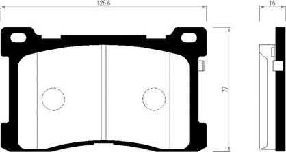 HSB Gold HP0052 - Brake Pad Set, disc brake autospares.lv