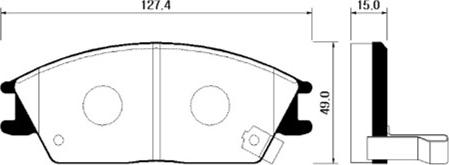 BENDIX 572269B - Brake Pad Set, disc brake autospares.lv