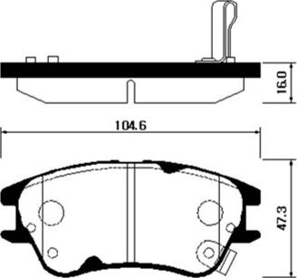 Advics R1N005 - Brake Pad Set, disc brake autospares.lv