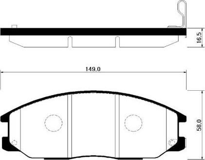 HSB Gold HP0015 - Brake Pad Set, disc brake autospares.lv