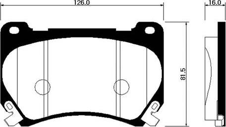 HSB Gold HP0034 - Brake Pad Set, disc brake autospares.lv