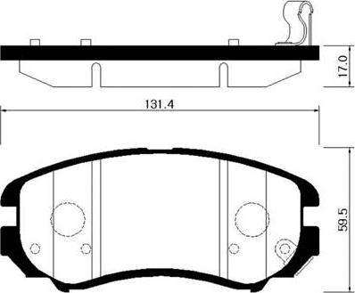 Havam 7626 - Brake Pad Set, disc brake autospares.lv
