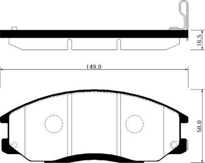 HSB Gold HP0024 - Brake Pad Set, disc brake autospares.lv